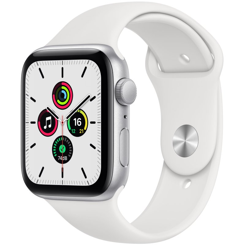 Смарт-часы Apple Watch Series SE 44mm MYDQ2 Sport Band White- Silver