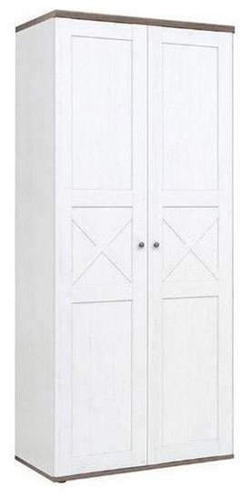 Распашной шкаф Гербор SZF2D, 97x225х60 см, белый, коричневый купить,NaN