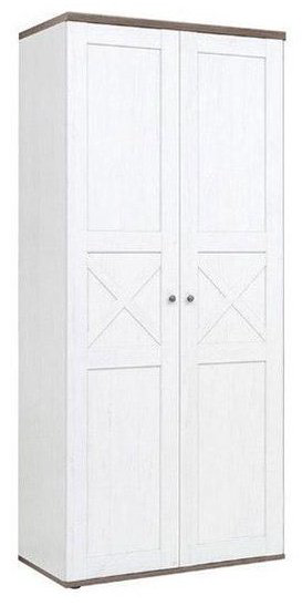 Распашной шкаф Гербор SZF2D, 97x225х60 см, белый, коричневый купить,NaN