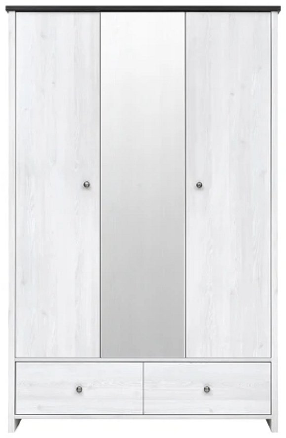 Распашной шкаф Гербор Порто, 129x200х56 см, белый купить,NaN