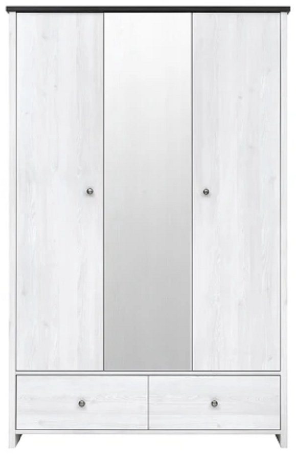 Распашной шкаф Гербор Порто, 129x200х56 см, белый купить,NaN