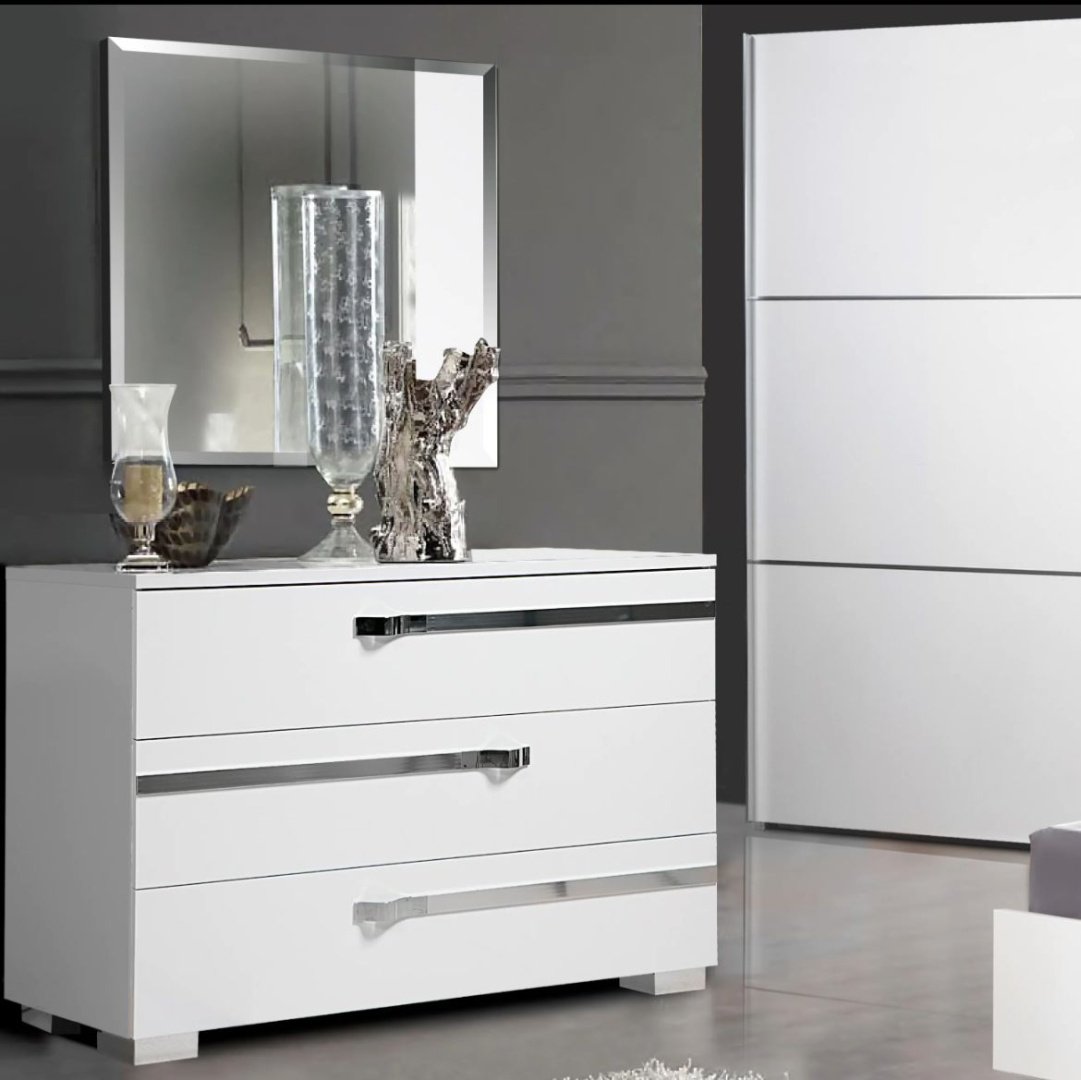 Комод СлонимМебель Венеция, 100x47x81 см, белый купить,NaN