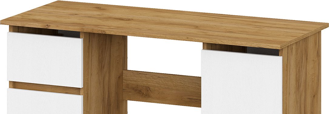 Стол компьютерный СВ Мебель Денвер, 120.1х50x75.4 см, белый, коричневый