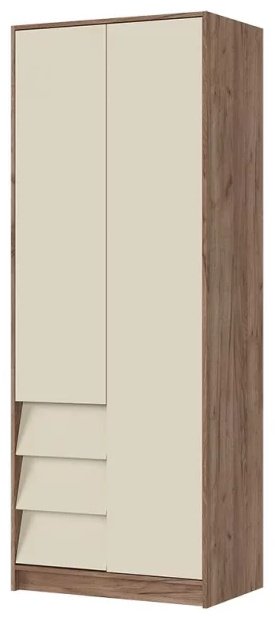 Распашной шкаф Стендмебель Рейн, 80x210х50 см, коричневый, бежевый купить,NaN