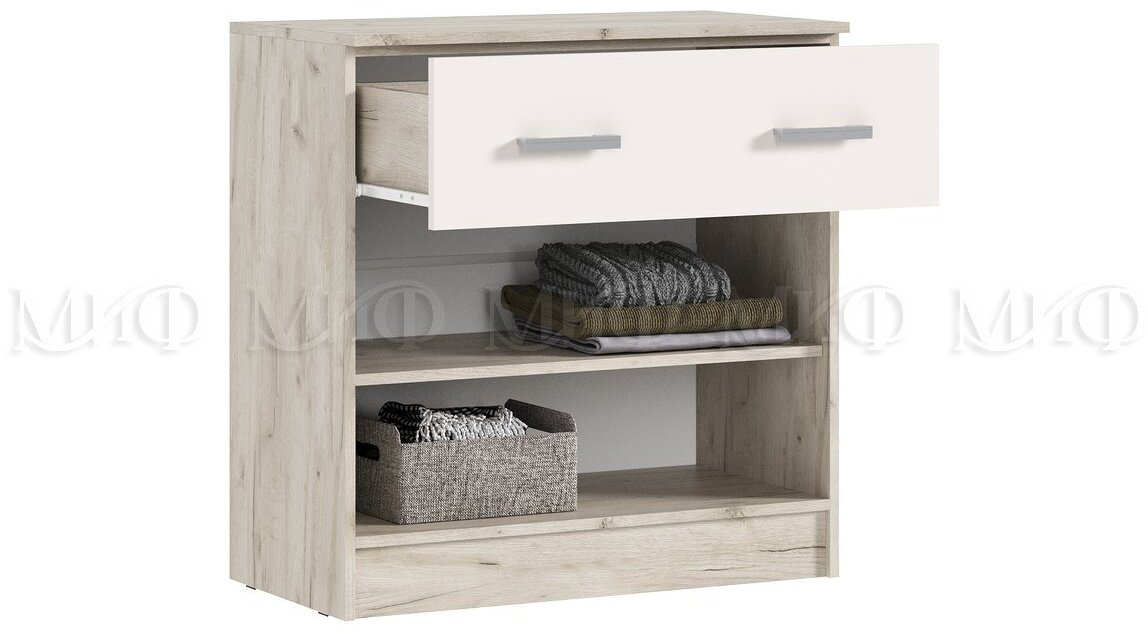 Комод МИФ Бася MGC12457, 80x43x81.6 см, белый, бежевый купить,NaN