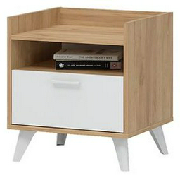 Тумба Стендмебель Ирис, 48.5x53x42.5 см, белый, золотой