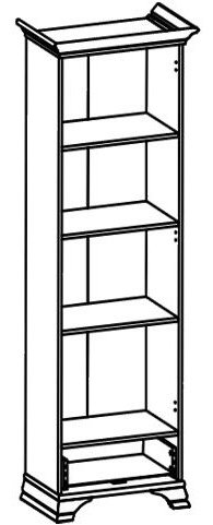 Шкаф-витрина Кентуки напольный REG1W1S(N) 210х69.5х44 см купить,NaN