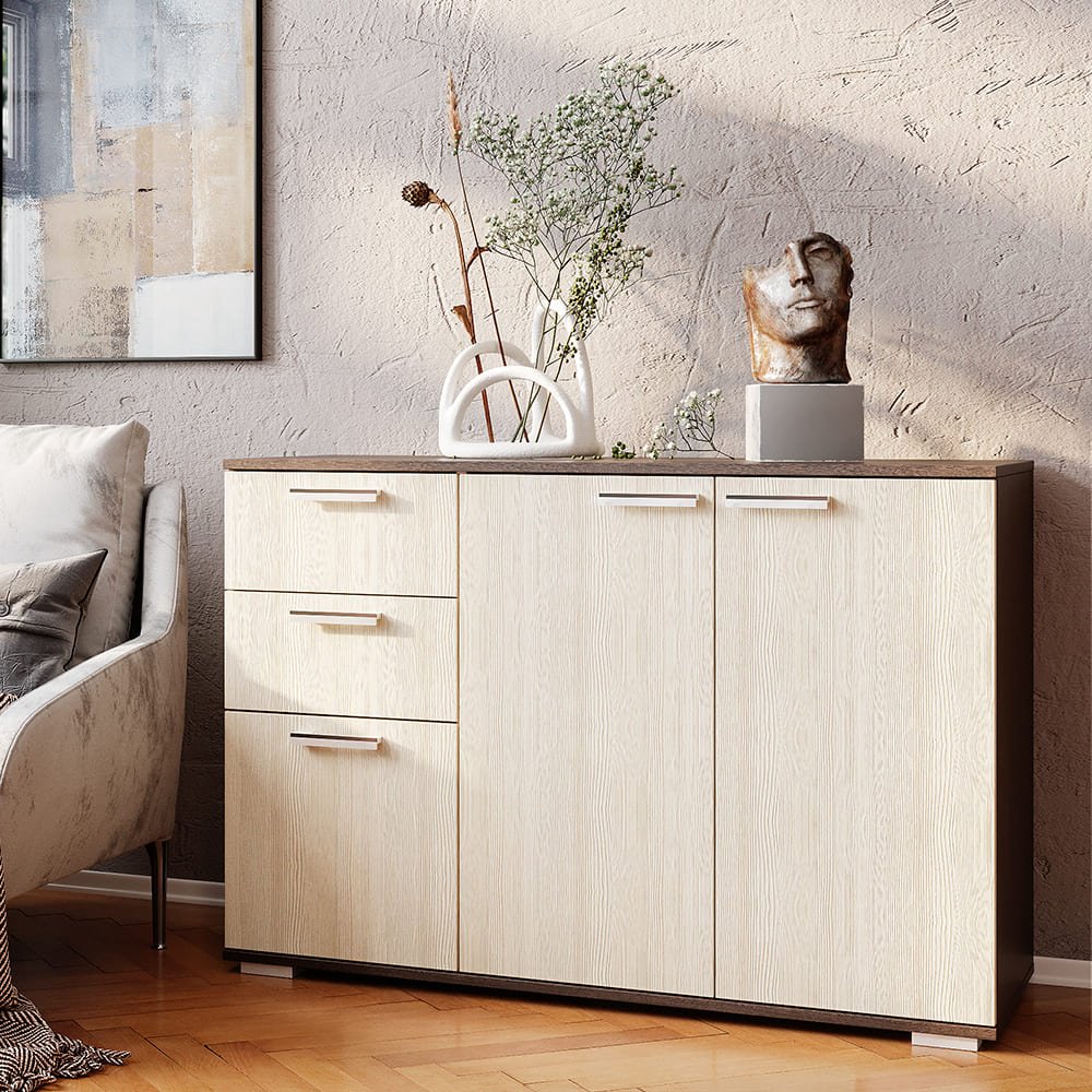 Комод BTS Стандарт, 120x46x82.8 см, бежевый, темно-коричневый купить,NaN