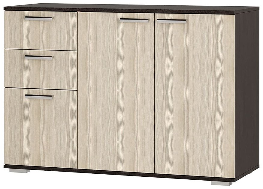 Комод BTS Стандарт, 120x46x82.8 см, бежевый, темно-коричневый купить,NaN