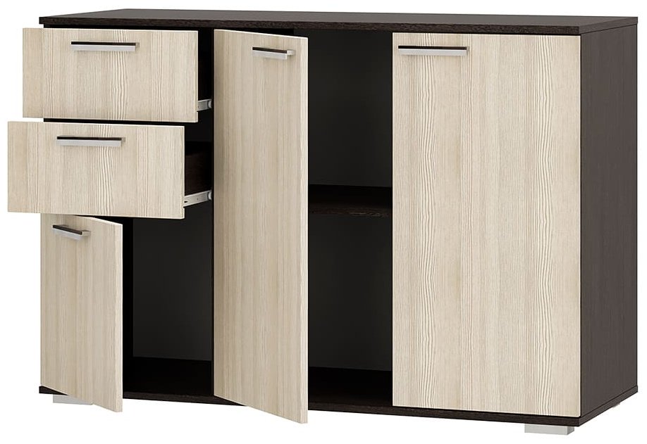 Комод BTS Стандарт, 120x46x82.8 см, бежевый, темно-коричневый купить,NaN