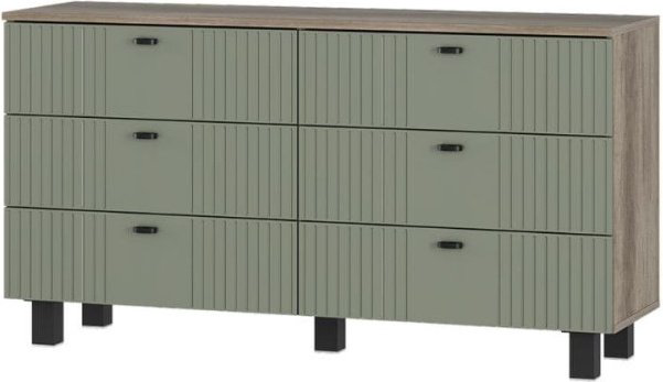 Комод BTS Олива 4400081, 130.2x37.6x69.6 см, коричневый, зеленый купить,NaN