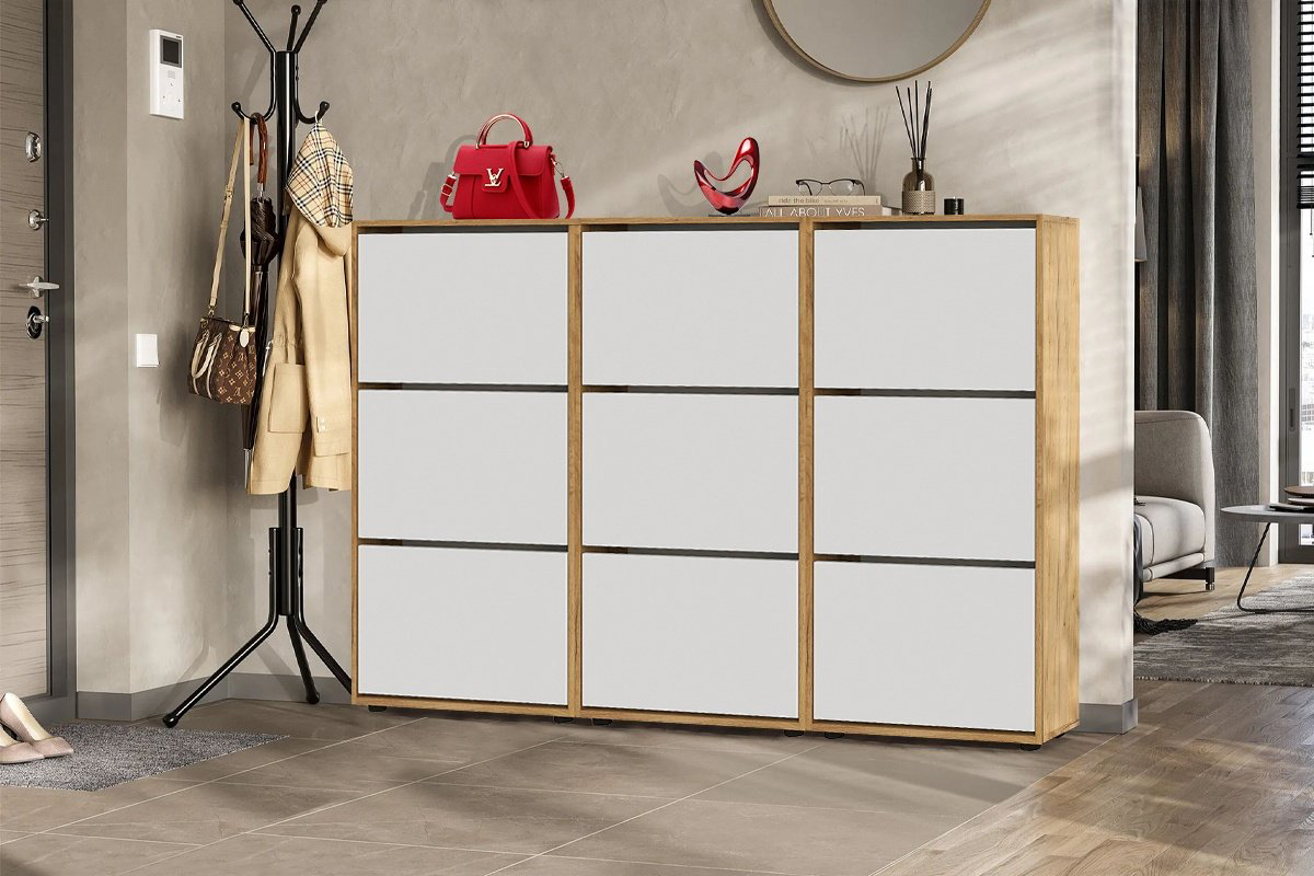 Обувница СВ Мебель 180x25x119 см, ЛДСП купить,NaN