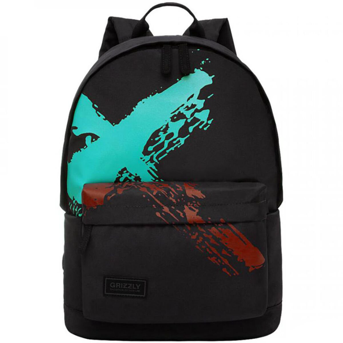 Рюкзак Grizzly Крестик  RQL-117-4 бирюзовый-красный купить,NaN
