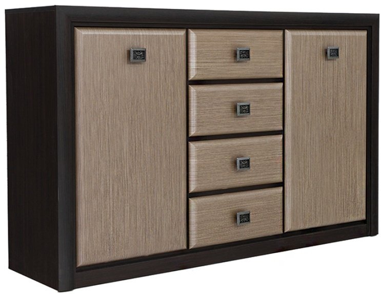 Комод Гербор KOM2D4S, 150x40x93.5 см, темно-коричневый купить,NaN