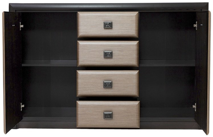 Комод Гербор KOM2D4S, 150x40x93.5 см, темно-коричневый купить,NaN