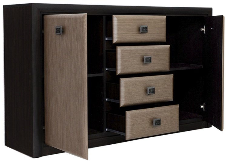 Комод Гербор KOM2D4S, 150x40x93.5 см, темно-коричневый купить,NaN