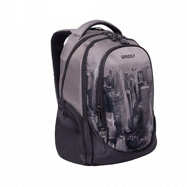 Рюкзак Grizzly 28х44х23см серый купить,NaN