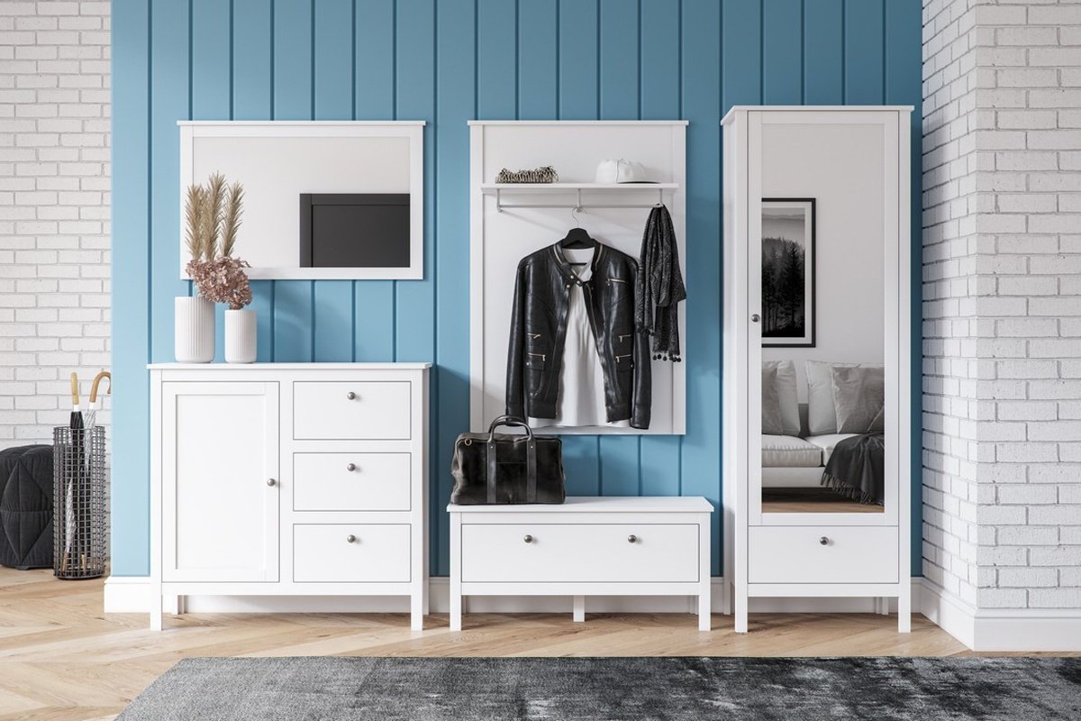 BRW Вешалка панель ЛДСП, 81x122 см, Хельга WIE/80 Белый купить,NaN