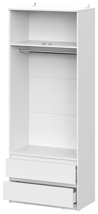 Распашной шкаф СВ Мебель Денвер, 80.1x205.2х46.2 см, белый купить,NaN