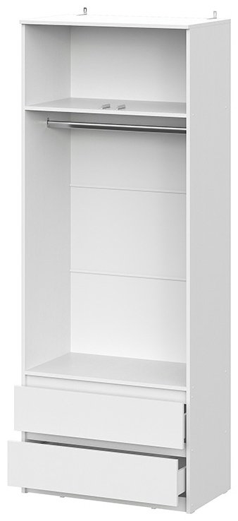 Распашной шкаф СВ Мебель Денвер, 80.1x205.2х46.2 см, белый купить,NaN