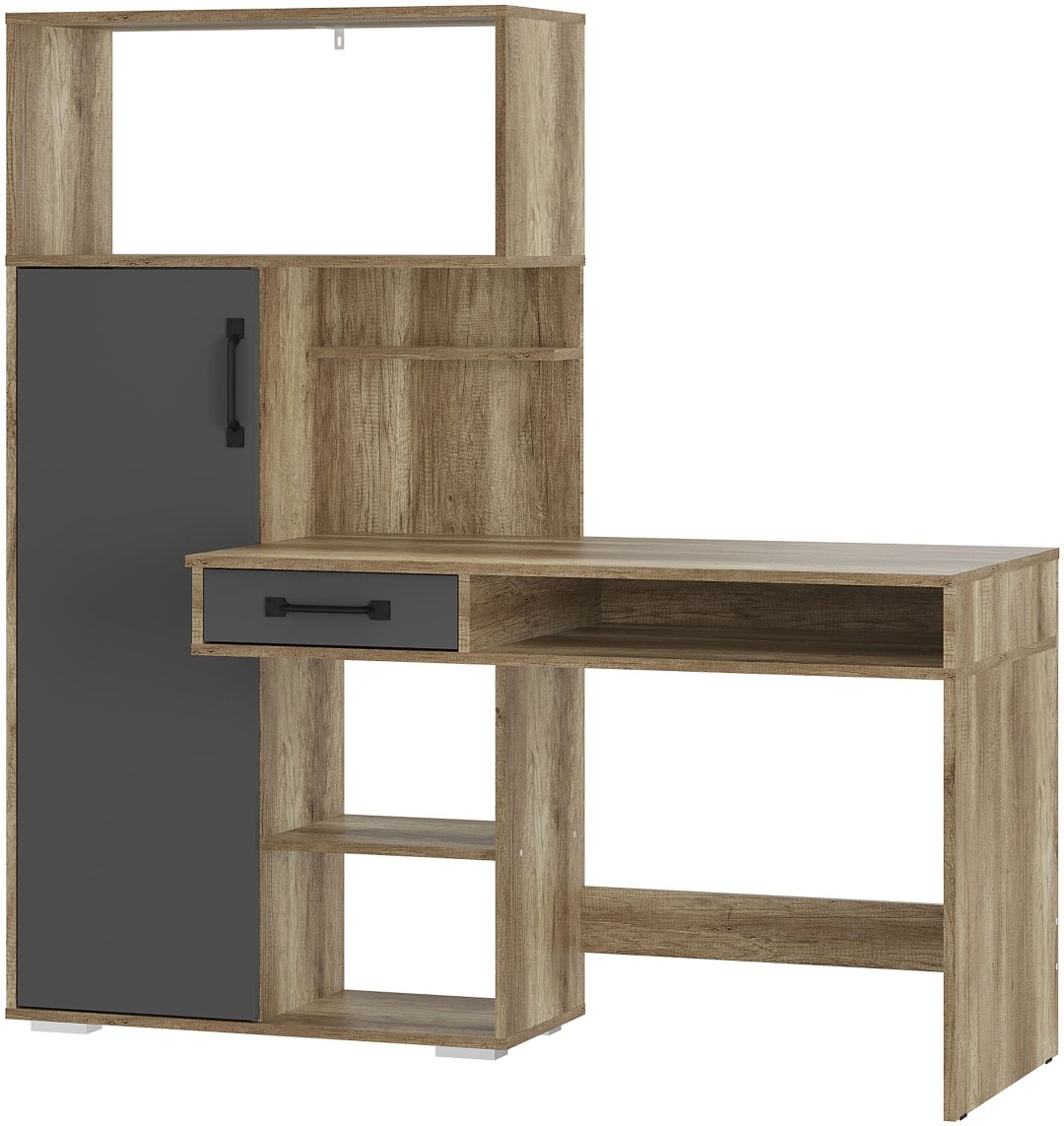 Стол письменный BTS Прима, 150.1х58.4x149.3 см, коричневый, графит купить,NaN