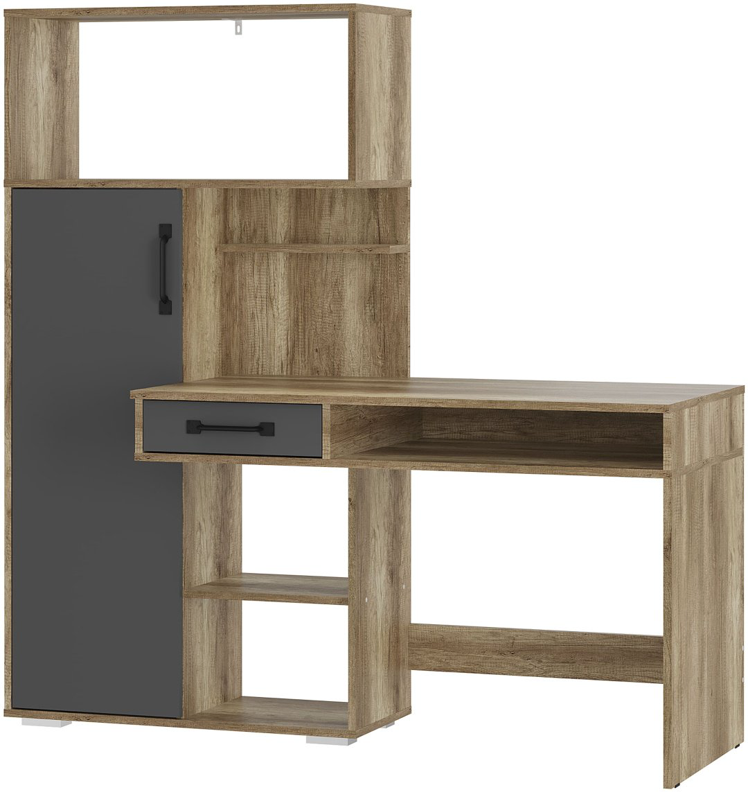 Стол письменный BTS Прима, 150.1х58.4x149.3 см, коричневый, графит купить,NaN