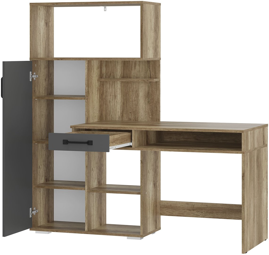 Стол письменный BTS Прима, 150.1х58.4x149.3 см, коричневый, графит купить,NaN