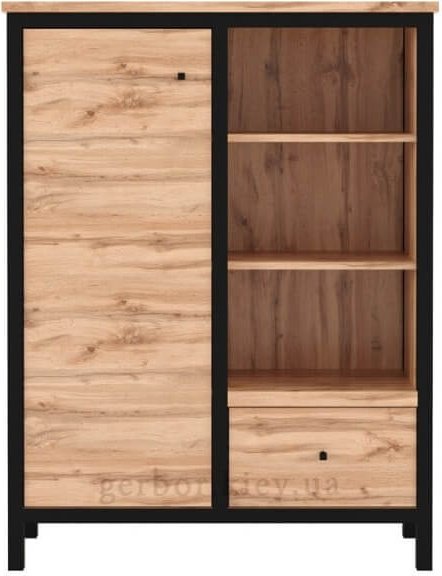 Комод Гербор КОМ1D1S, 92x39x121 см, коричневый купить,NaN