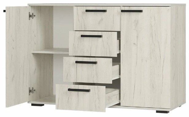 Комод BTS Стандарт 2, 120x46x82 см, светло серый купить,NaN
