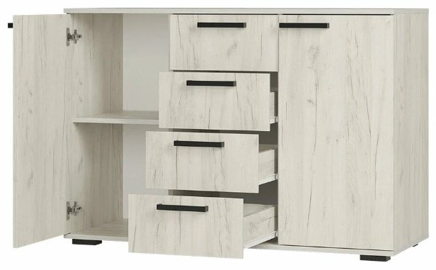 Комод BTS Стандарт 2, 120x46x82 см, светло серый купить,NaN