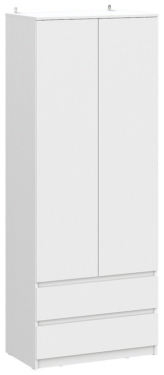 Распашной шкаф СВ Мебель Денвер, 80.1x205.2х46.2 см, белый купить,NaN