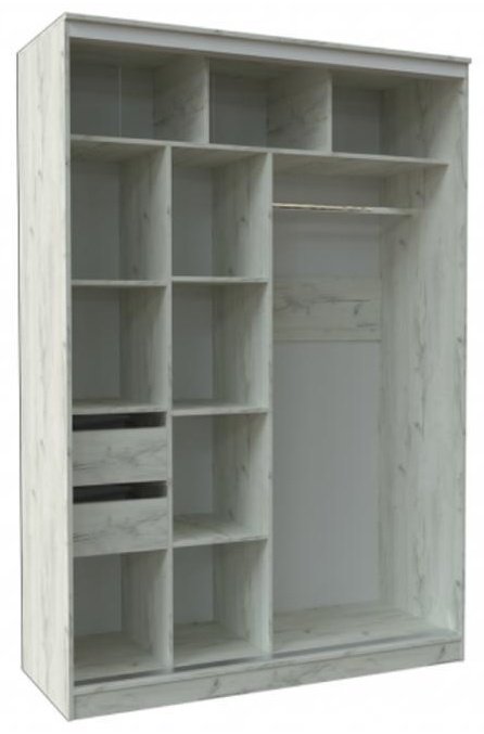 Шкаф-купе Росток Мебель ПШ-2.9 1800/1344, 180x220х60 см, белый купить,NaN
