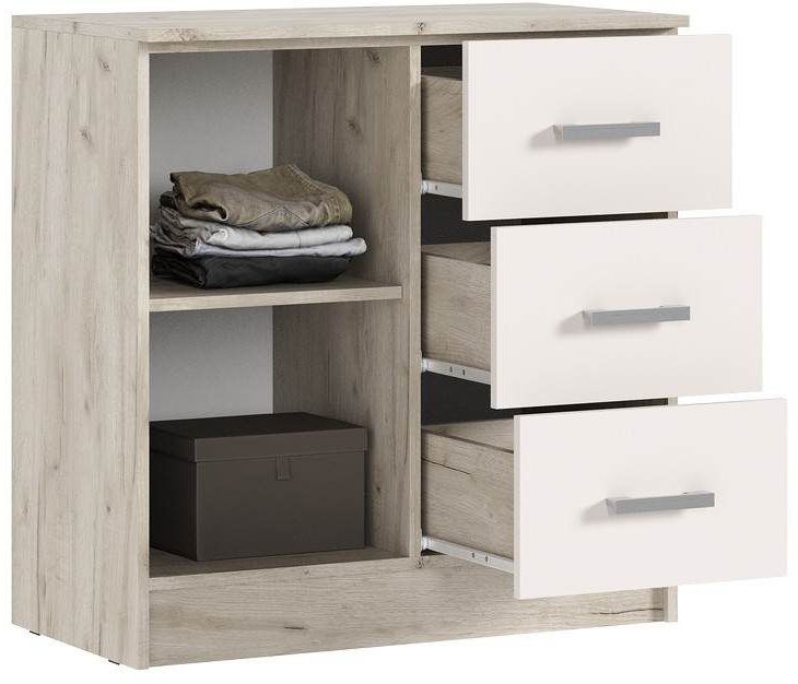 Комод МИФ Бася MGC12458, 80x43x82 см, коричневый, бежевый купить,NaN