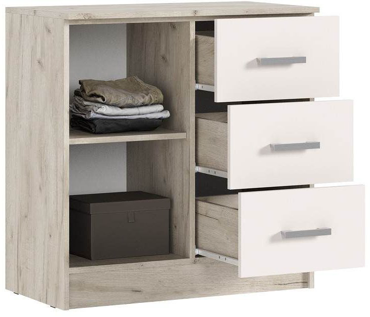 Комод МИФ Бася MGC12458, 80x43x82 см, коричневый, бежевый купить,NaN