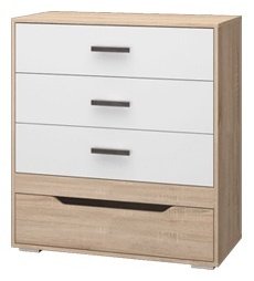 Комод MLK Джуниор, 87x43x95 см, белый, коричневый купить,NaN