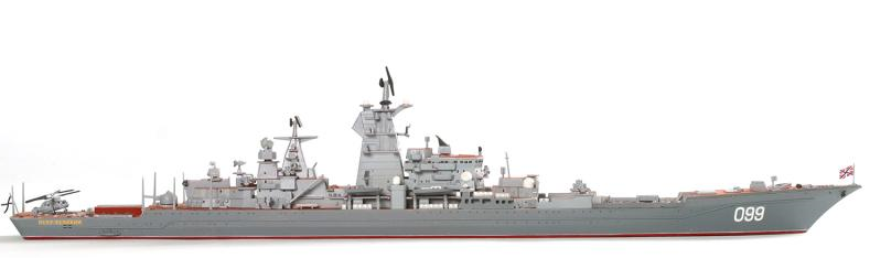 Российский атомный ракетный крейсер Звезда Пётр Великий 1:700 ПН купить,NaN