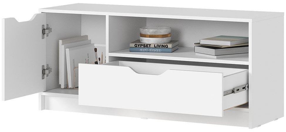 ТВ-тумба напольная Стендмебель Руна, 120x53x40 см, белый купить,NaN