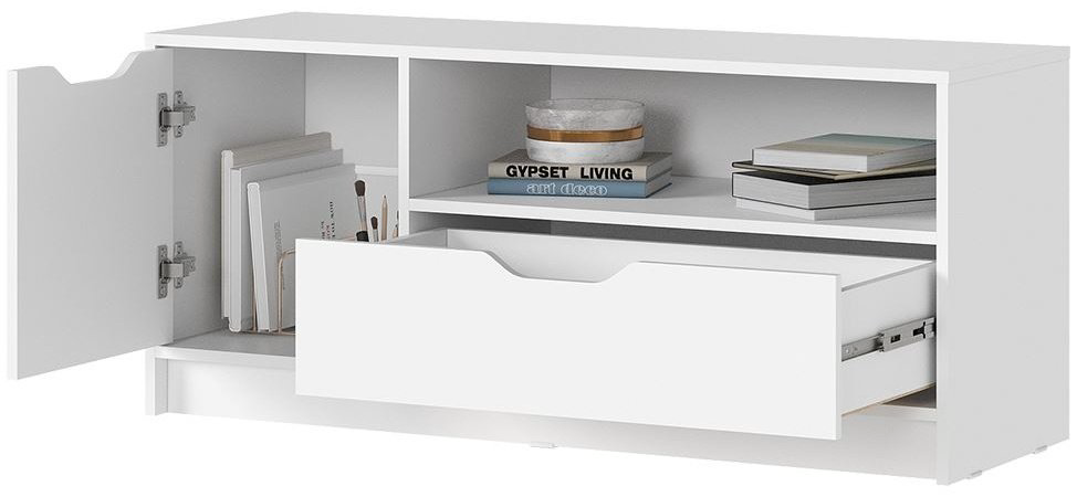 ТВ-тумба напольная Стендмебель Руна, 120x53x40 см, белый купить,NaN