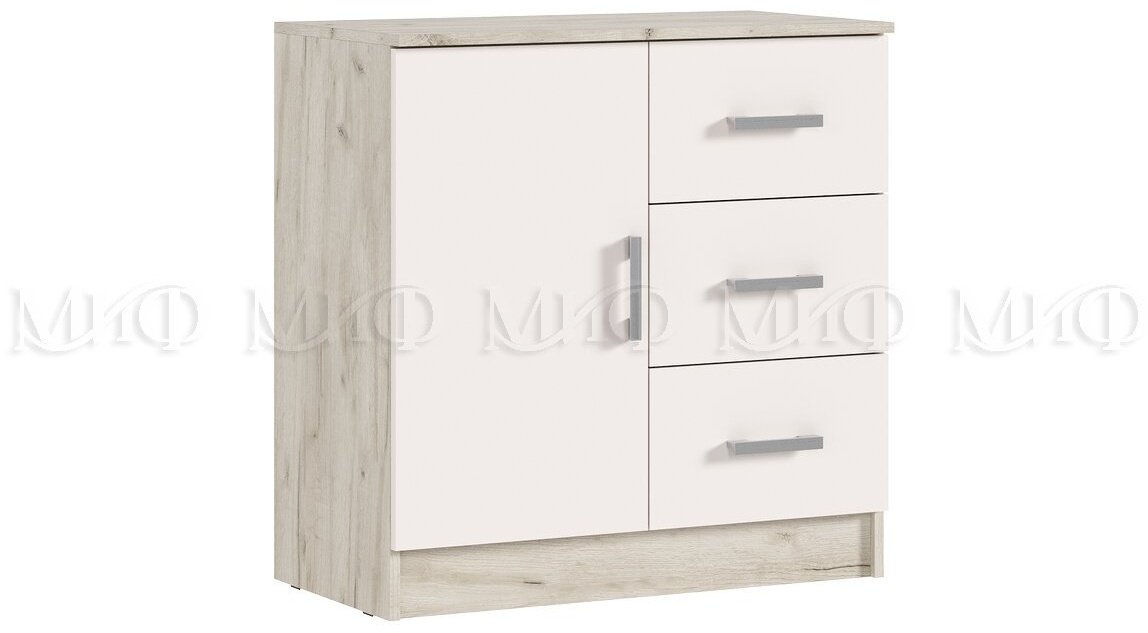Комод МИФ Бася, 80x43x82 см, бежевый, светло-коричневый купить,NaN