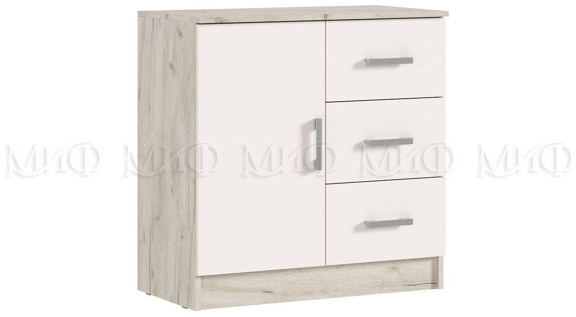 Комод МИФ Бася, 80x43x82 см, бежевый, светло-коричневый купить,NaN