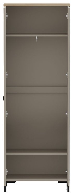 Распашной шкаф BRW Брест Доменика, 70x199х41 см, серый, коричневый купить,NaN
