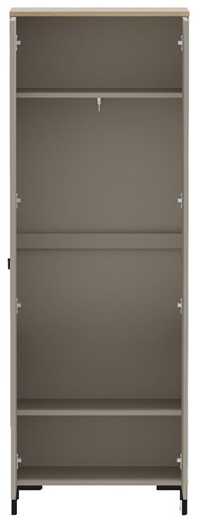 Распашной шкаф BRW Брест Доменика, 70x199х41 см, серый, коричневый купить,NaN