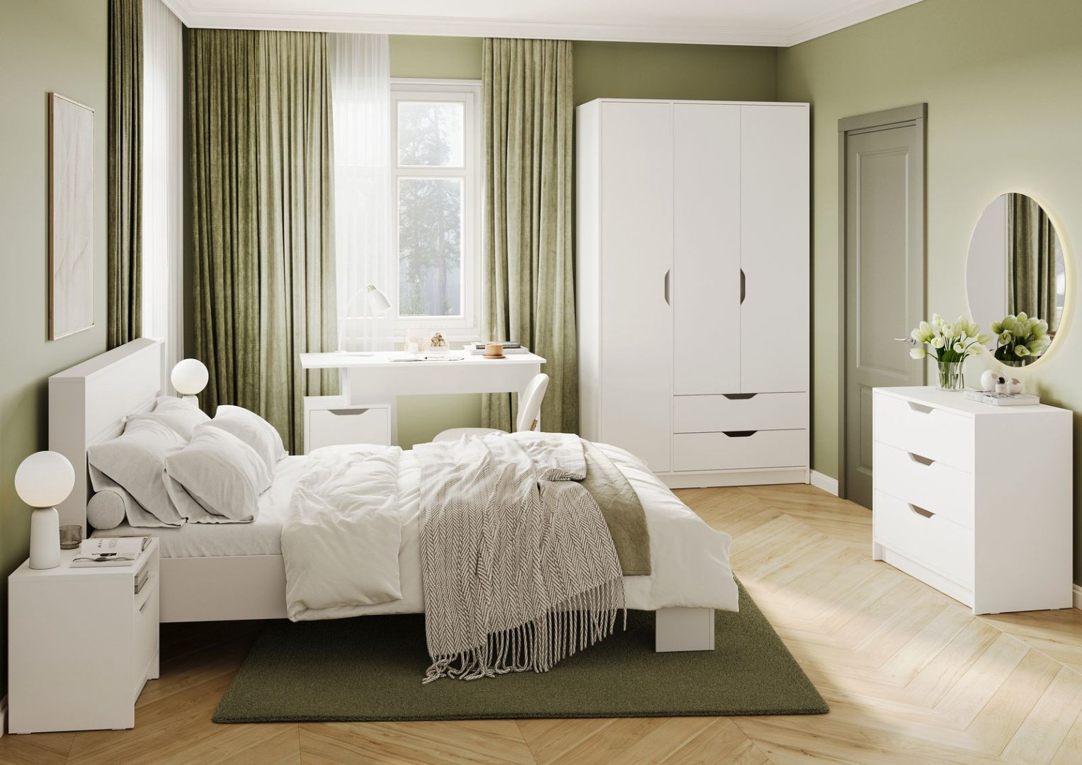 Комплект Стендмебель Хелен-Руна белый купить,NaN