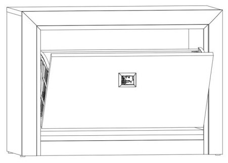 Тумба для обуви Гербор 70.50x35x49 см, ЛДСП купить,NaN