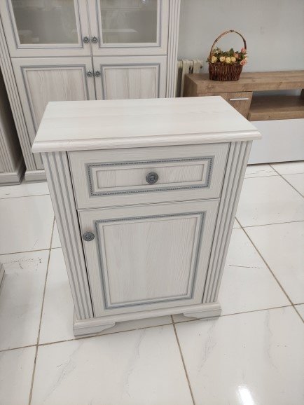 Комод Гербор Вайт, 67x35x93 см, серый купить,NaN