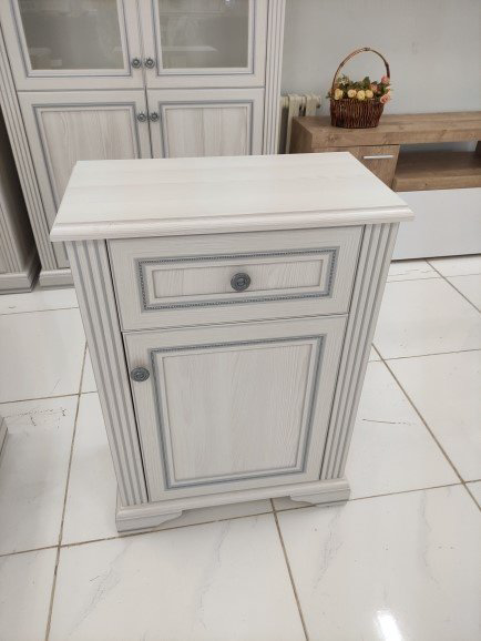 Комод Гербор Вайт, 67x35x93 см, серый купить,NaN