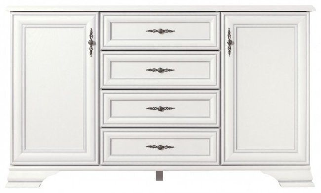 Комод Гербор 2D4S, 154.50x44.50x90.5 см, белый купить,NaN