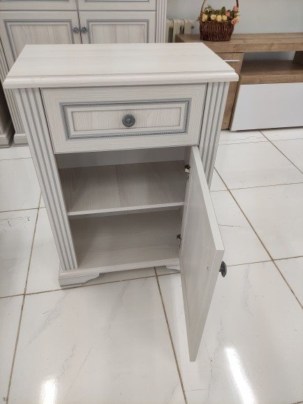 Комод Гербор Вайт, 67x35x93 см, серый купить,NaN