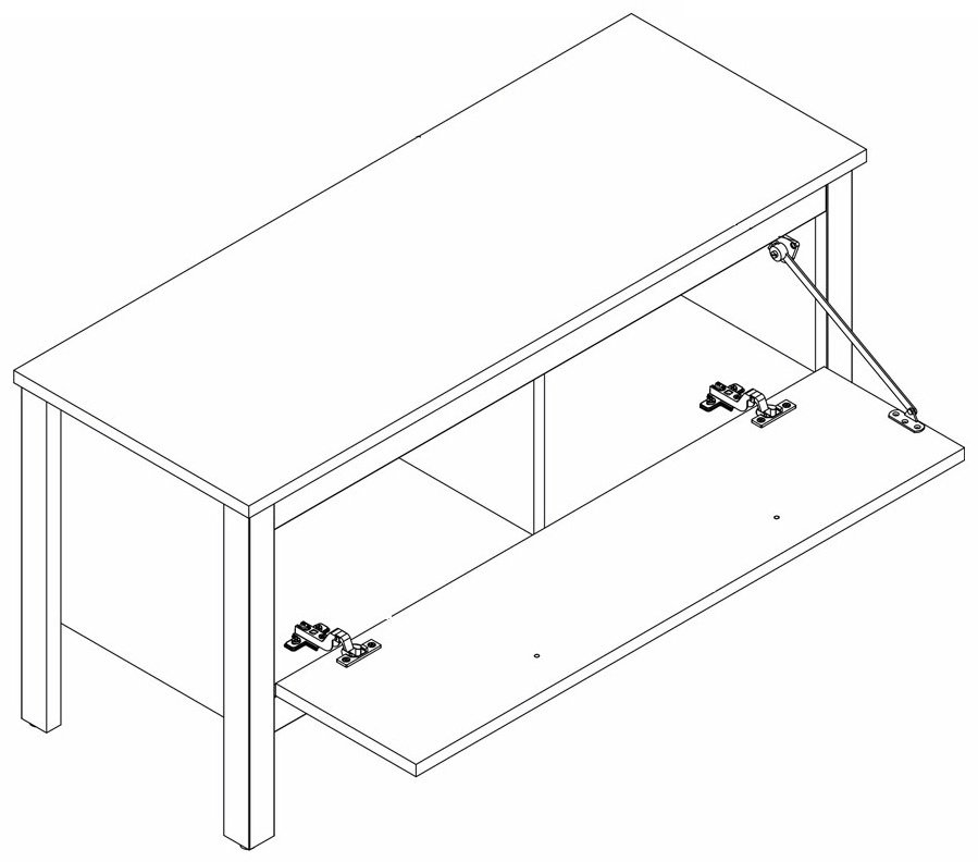 Тумба для обуви BRW 92x35x46 см, ЛДСП купить,NaN