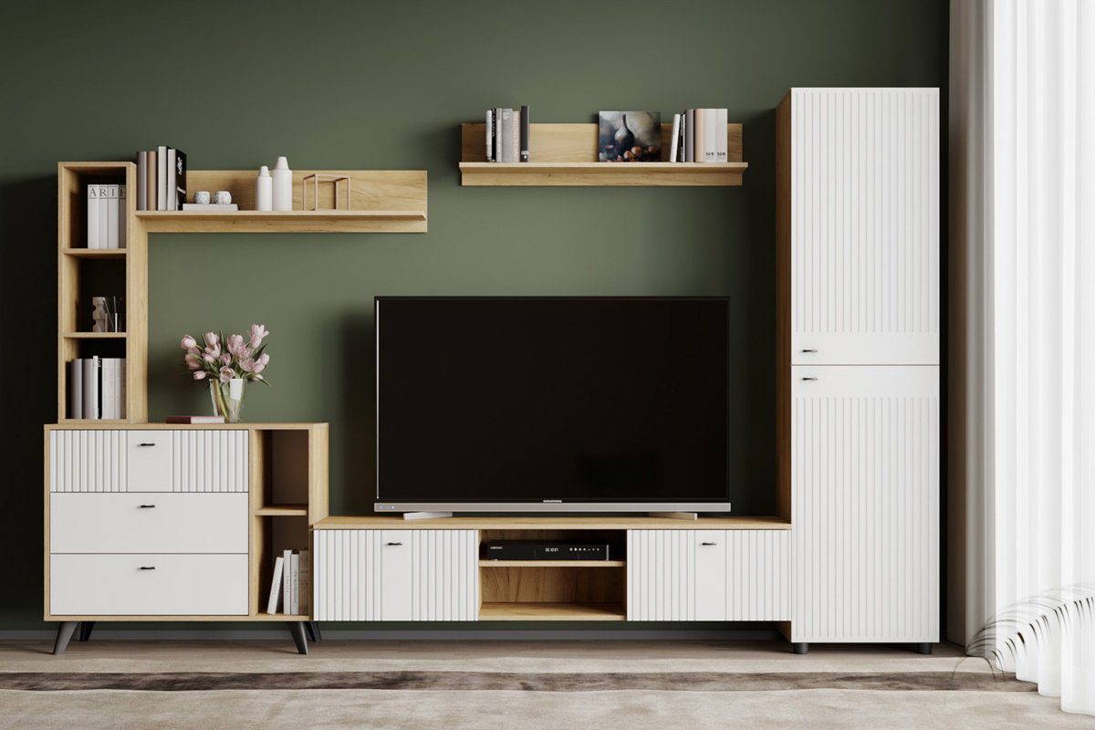 Комод СВ Мебель Милан, 90.1x40.1x76.1 см, светло-коричневый, белый купить,NaN